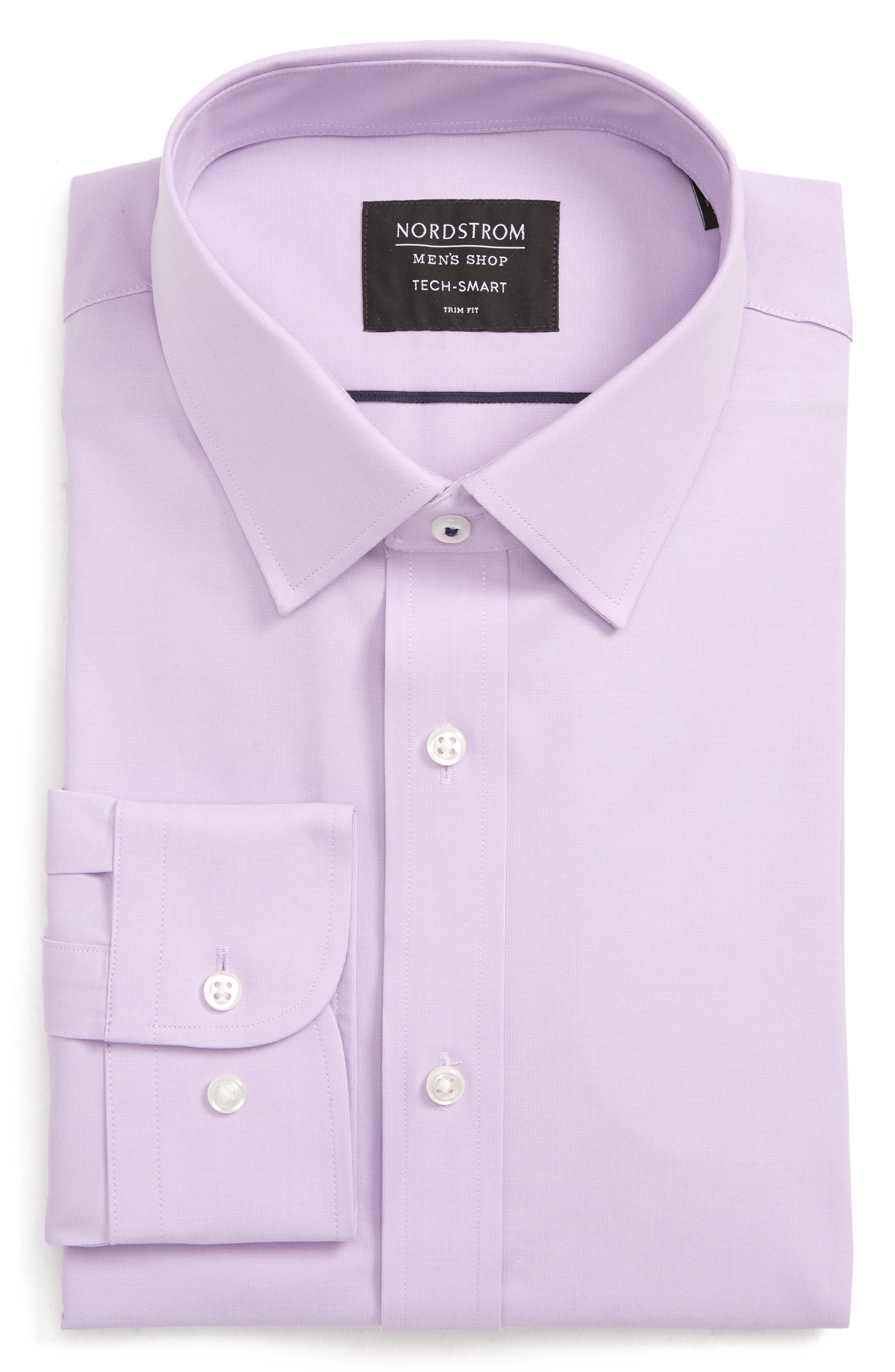 NORDSTROM MEN'S SHOP Tech-Smart Trim Fit Stretch Pinpoint Dress Shirt ...