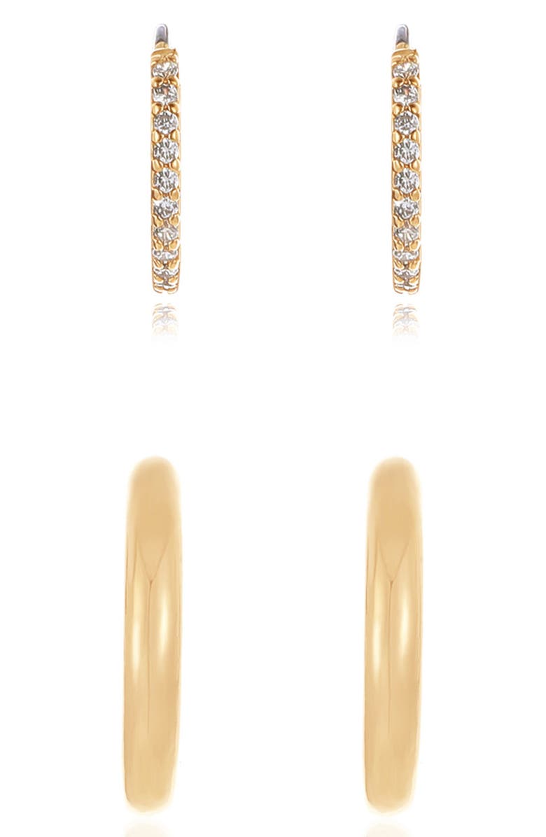 Ettika 2-Pack Hoop Earrings, Alternate, color, Gold