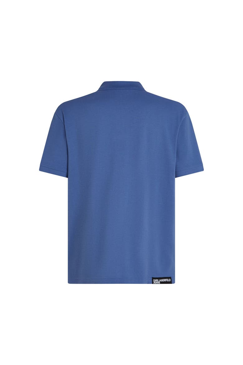 Men's Pique Polo Shirt, Alternate, color, Washed Federal Blue