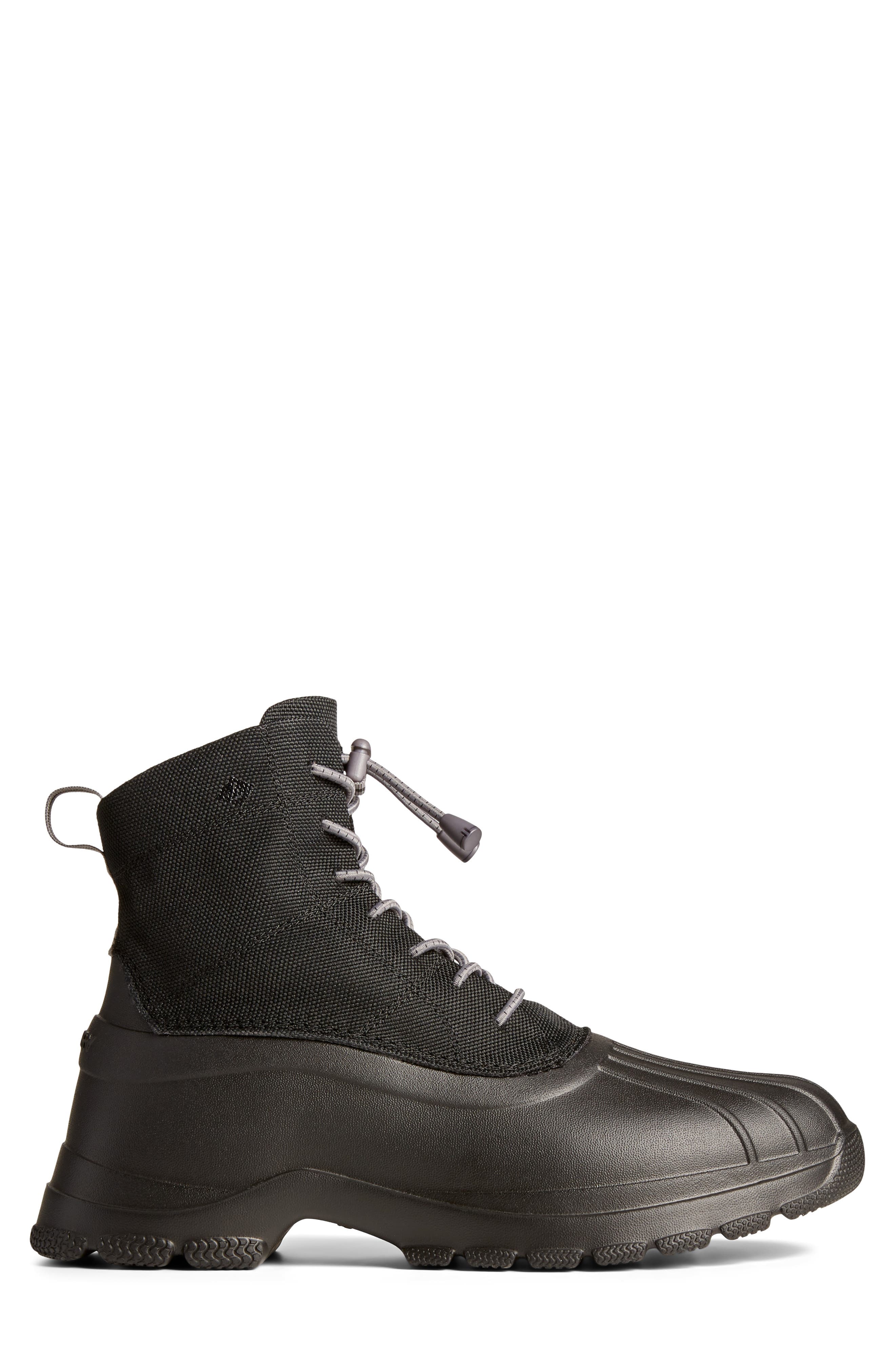 Sperry Float Lace-Up SeaCycled<sup>™</sup> Duck Boot, Alternate, color, Black