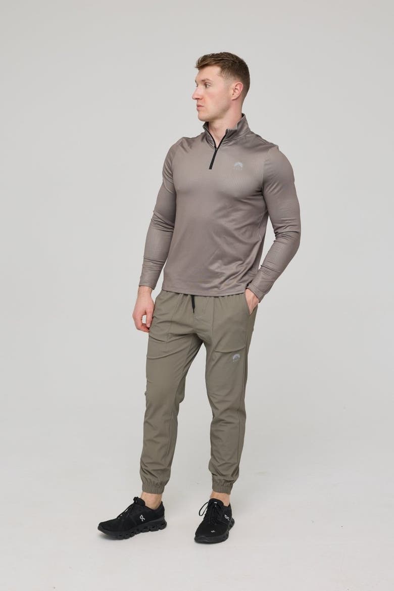 Elite Activewear 1/4 Zip Top - Khaki, Alternate, color, Khaki
