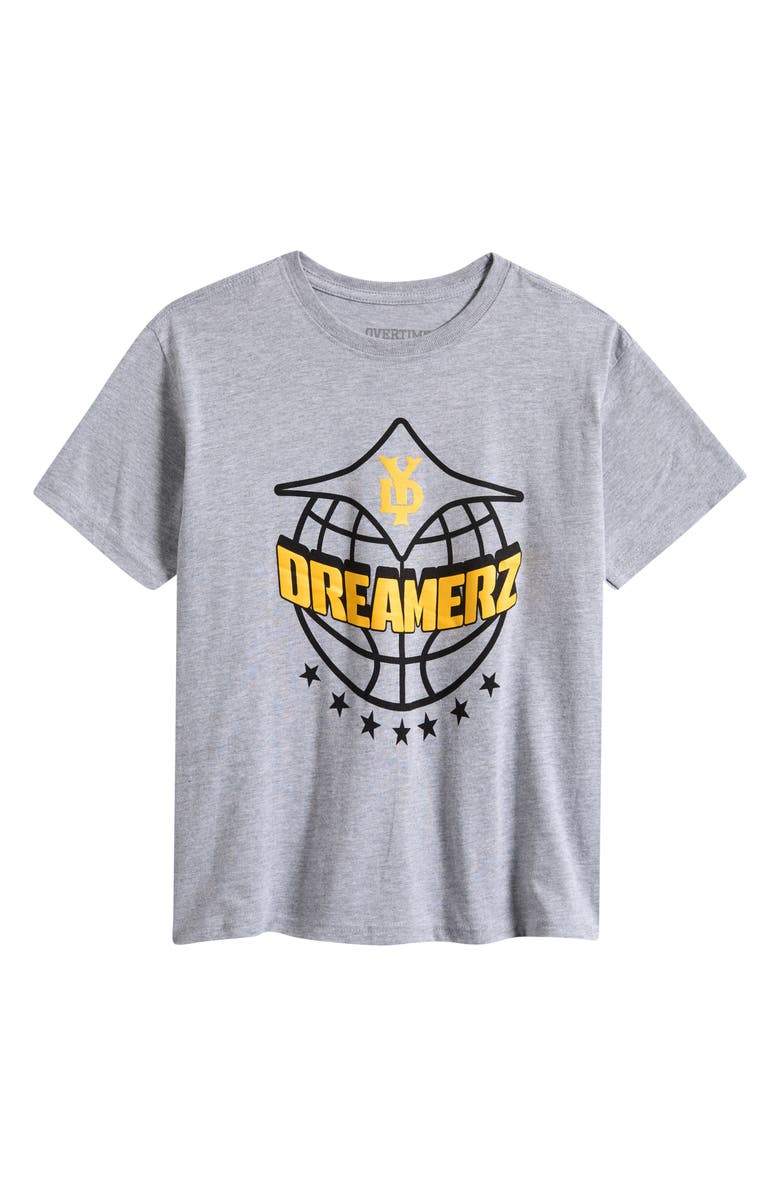 OVERTIME Kids' Globe Cotton Graphic T-Shirt, Main, color, Grey