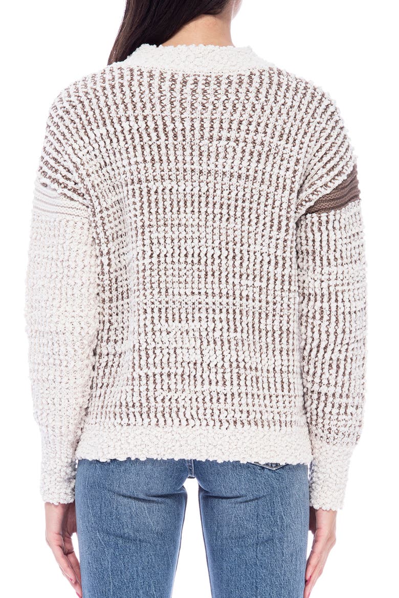 Colorblock Boucle Knit Pullover Sweater, Alternate, color, CREAM/ TAUPE