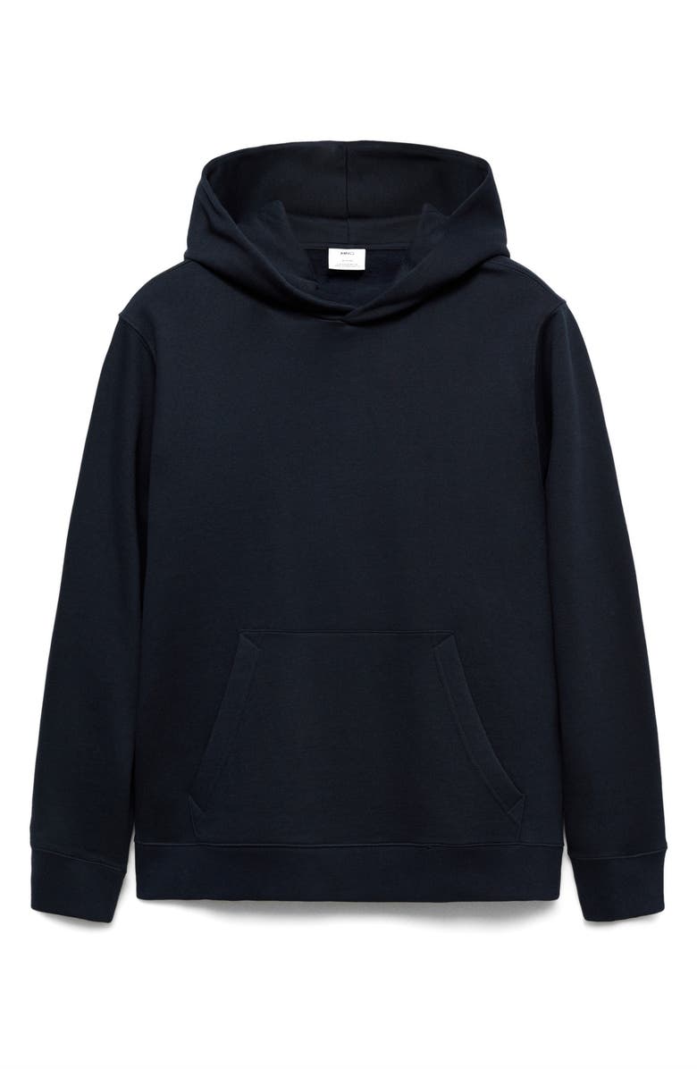 MANGO Cotton Blend Hoodie, Alternate, color, Dark Navy