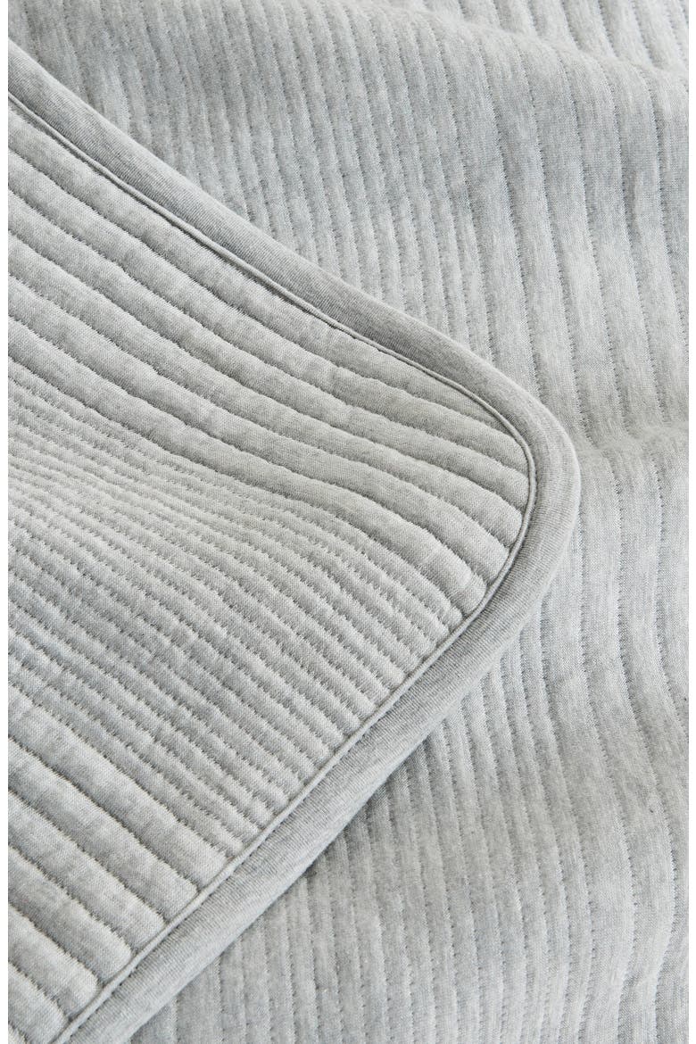 Channel Stitch Jersey Quilt Set, Alternate, color, HEATHERED LIGHT GREY