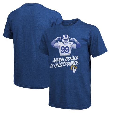 Men
s Majestic Threads Aaron Donald Royal Los Angeles Rams Tri-Blend Player Graphic T-Shirt