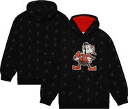 Mitchell & Ness Men's Mitchell & Ness Black Cleveland Browns Allover Print Fleece Pullover Hoodie