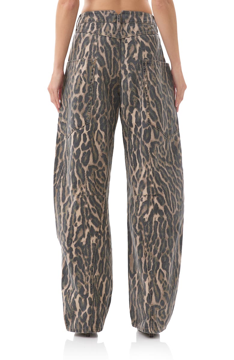 Bexley Leopard Barrel Leg Jeans