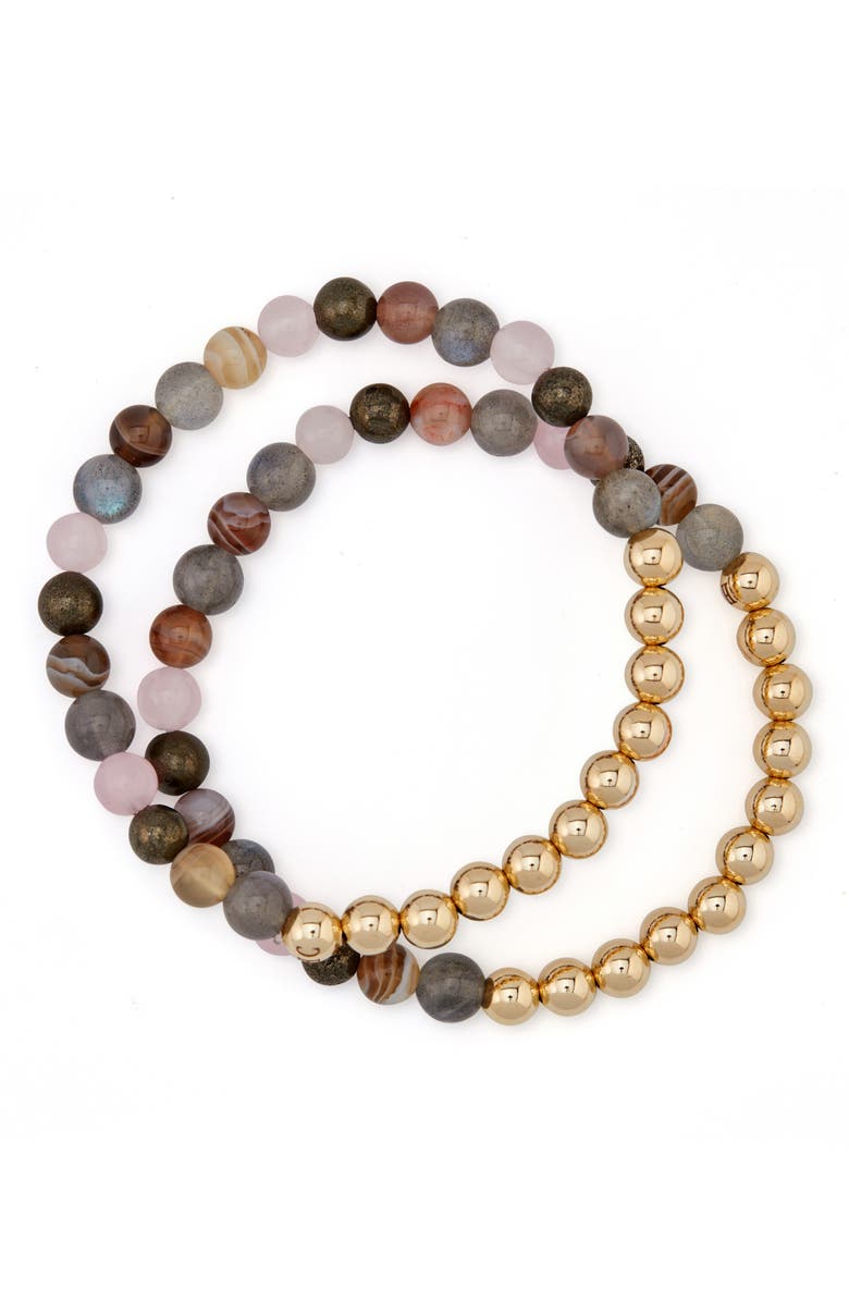 The Healer’s Collection N5 Goodbye Trauma Set of 2 Healer's Bracelets, Alternate, color, Yellow Gold