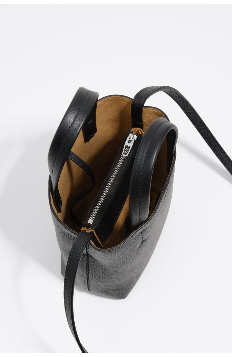 Bimba y Lola Mini Leather Chihuahua Bag, Alternate, color, Black