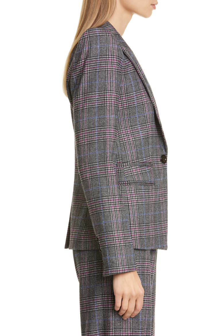 Brock Glen Plaid Dickey Blazer, Alternate, color, GREY MULTI