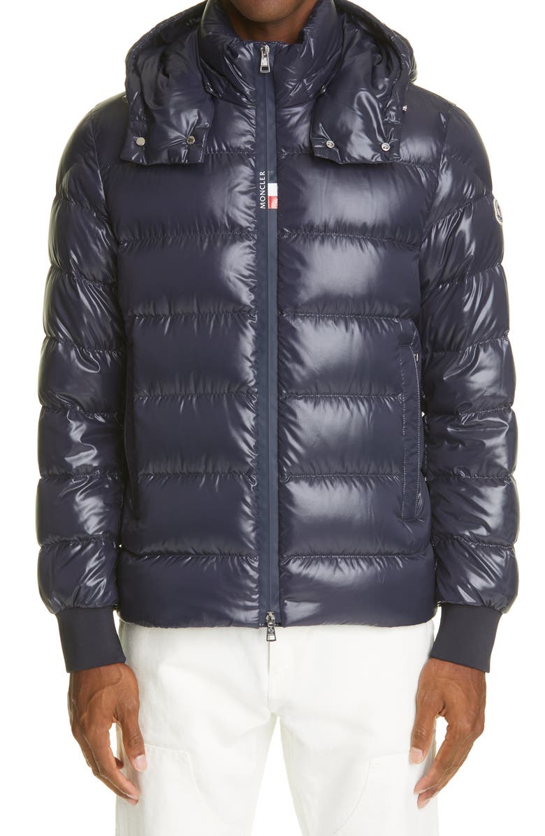 Moncler Cuvellier Water Resistant Down Puffer Jacket, Main, color, 