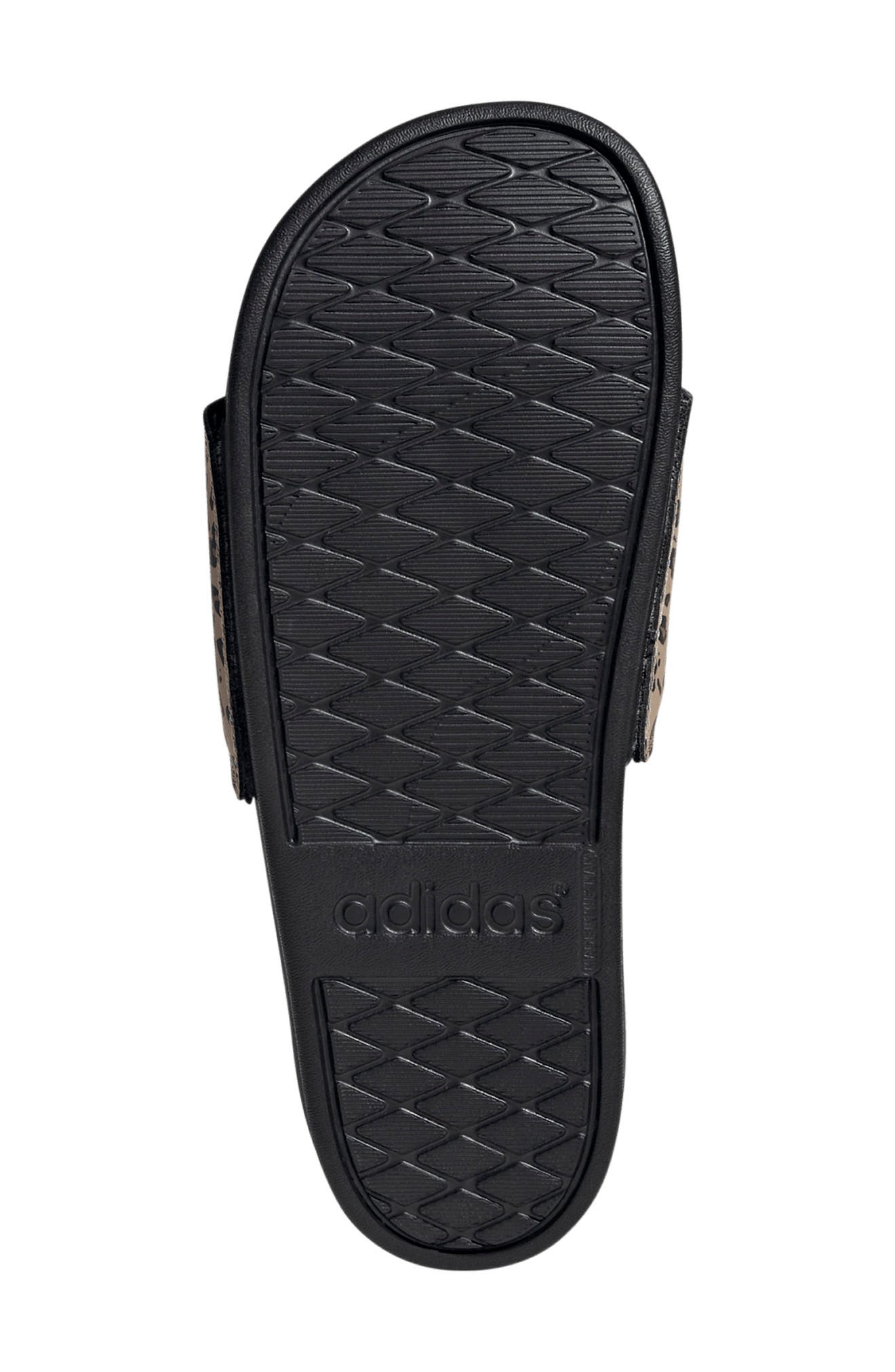 Adilette Comfort Slide Sandal, Alternate, color, BLACK/ OFF WHITE/ MAGIC BEIGE
