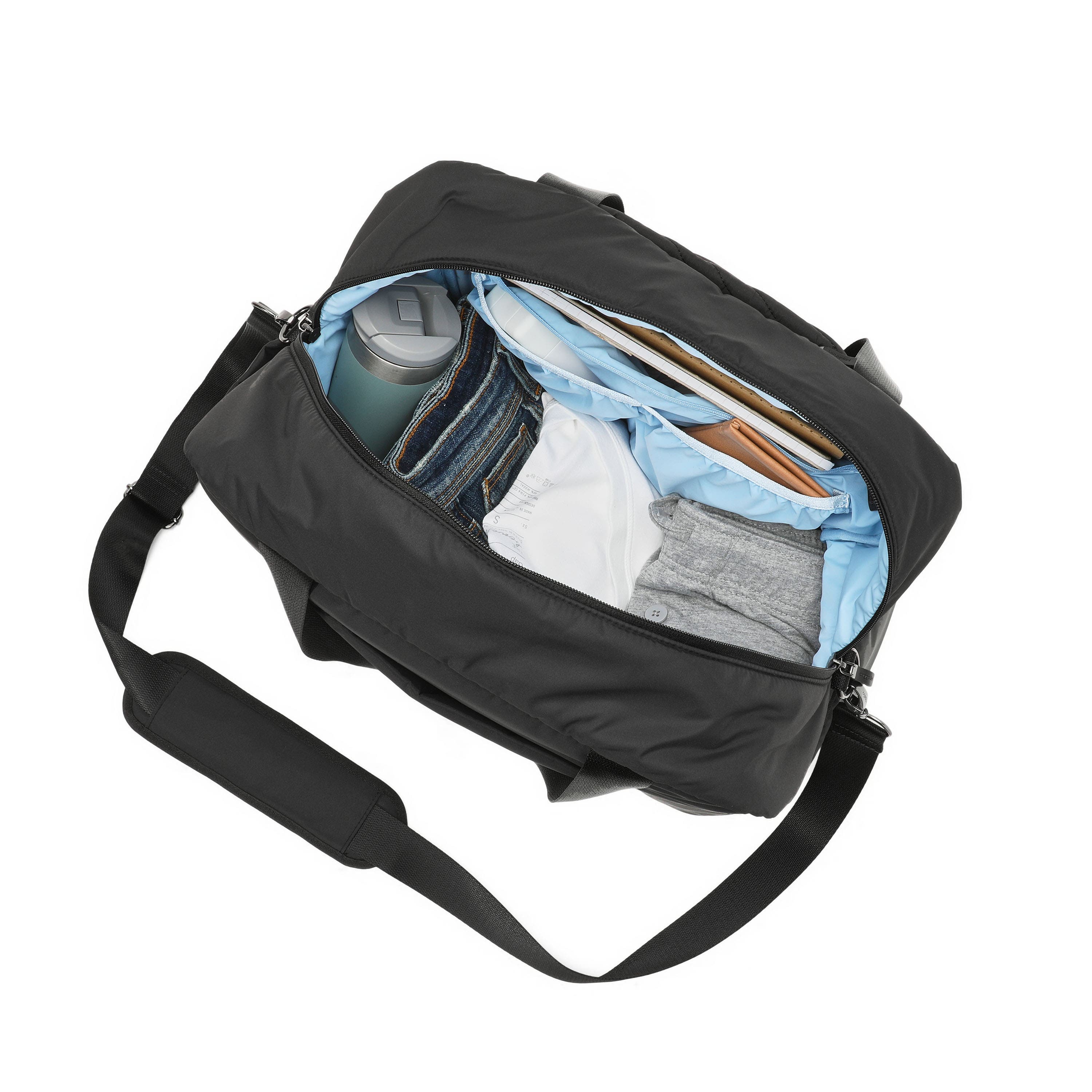 baggallini Set Wave Weekender, Alternate, color, Black Wave Puff