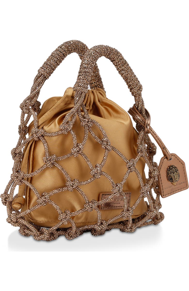 Kurt Geiger London Small Crystal Macramé Bag, Alternate, color, Rust/ Copper