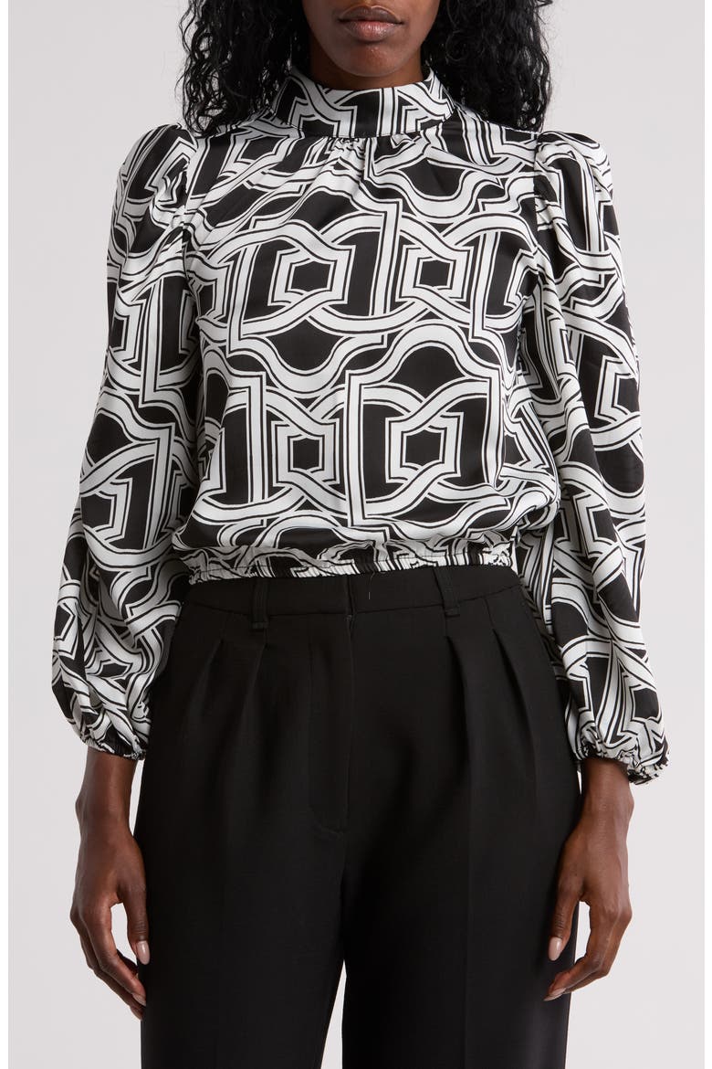 Seraphine Long Sleeve Mock Neck Top, Main, color, FRAMED GEO