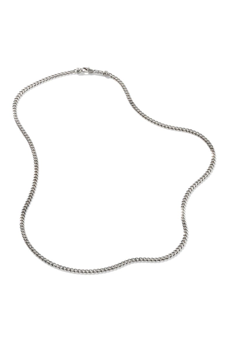 Sterling Silver Curb Chain Necklace, Main, color, SILVER