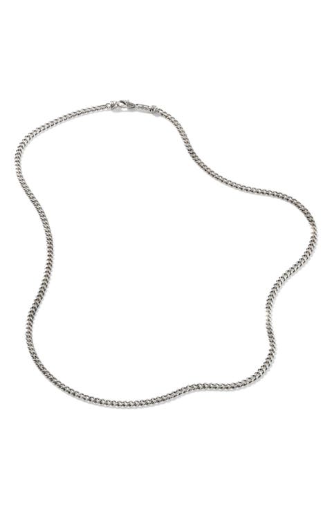 Sterling Silver Curb Chain Necklace
