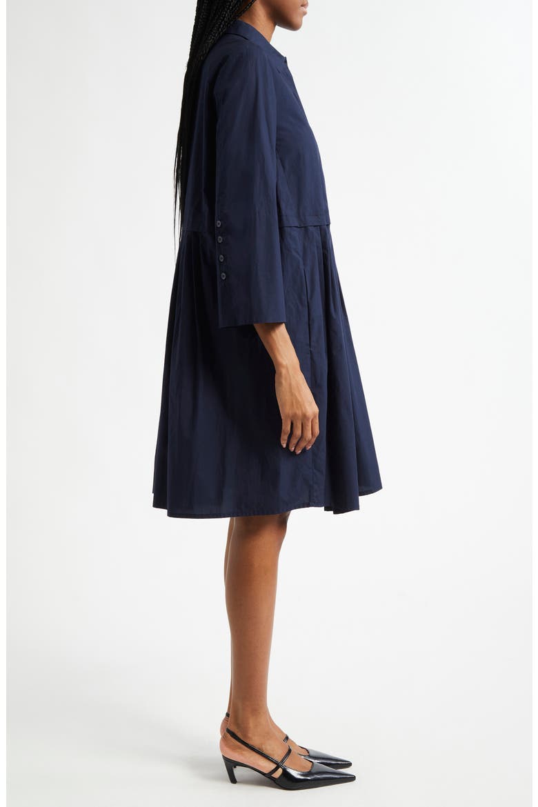Cotton Poplin Shirtdress, Alternate, color, SOLID DARK BLUE