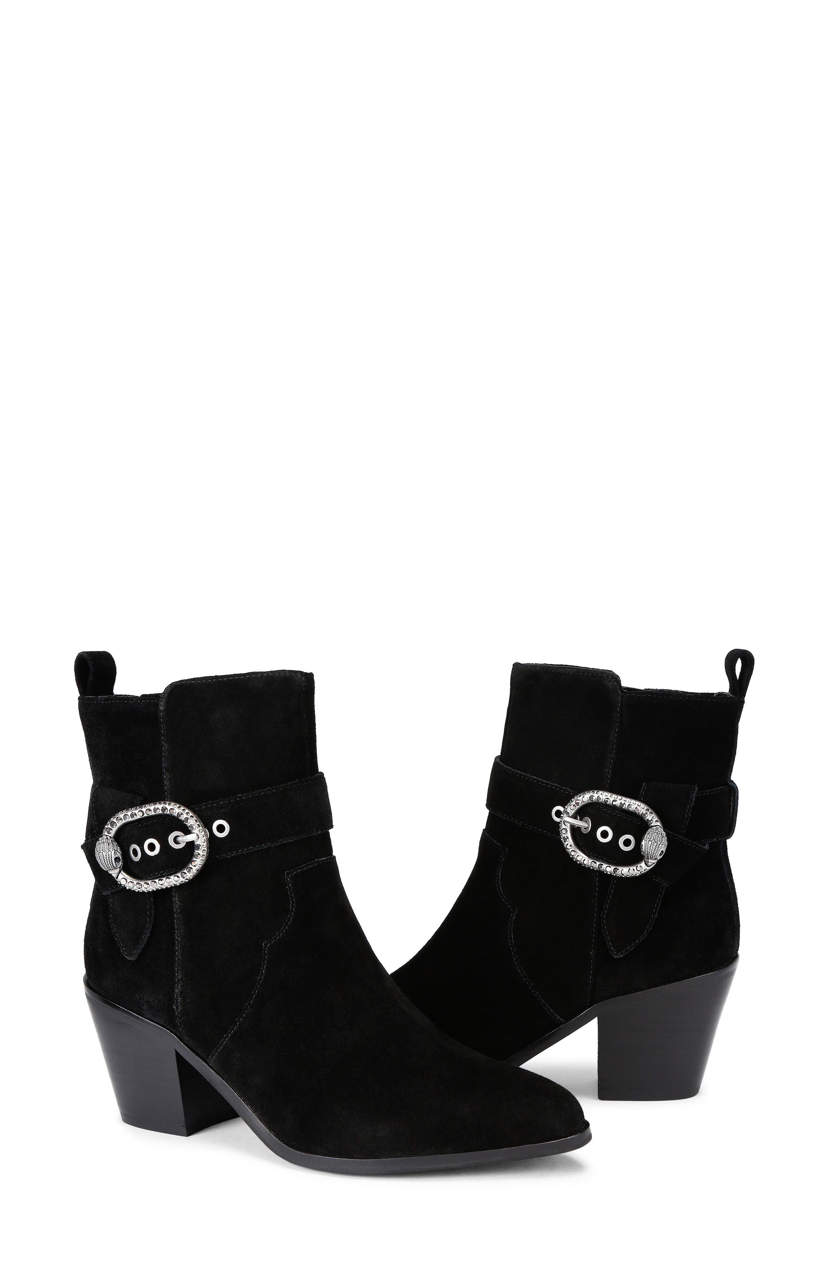 Kurt Geiger London Mayfair Buckle Bootie, Alternate, color, Black