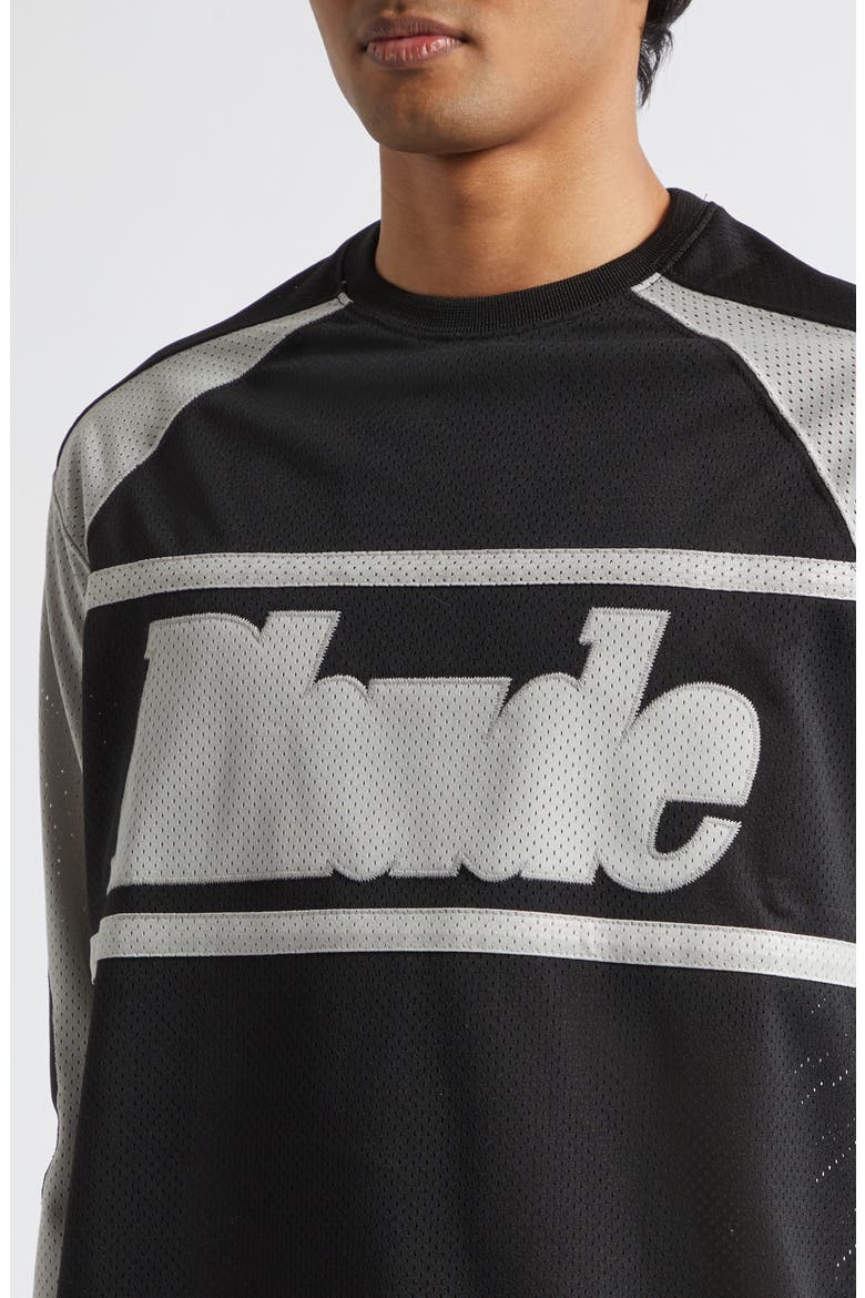 Moto Mesh Shirt, Alternate, color, BLACK / GREY