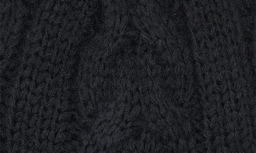 Calvin Klein Faux Fur Pompom Beanie In Black