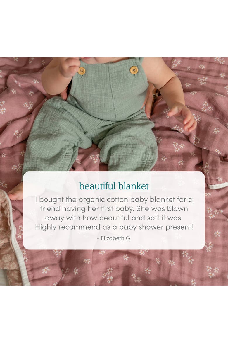 Boutique 100% Organic Cotton Muslin Baby Blanket, Alternate, color, Heritage Floral