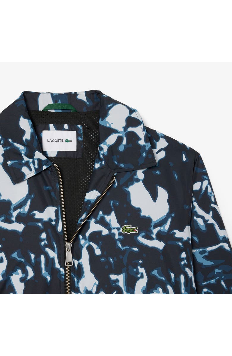 Lacoste Elevated Tennis Water Repellent Zip Jacket, Alternate, color, Black/ Limestone-Calluna