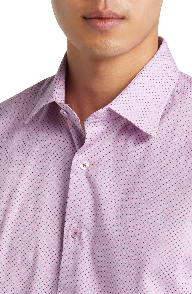 Stone Rose Microdot Button-Up Shirt, Alternate, color, 