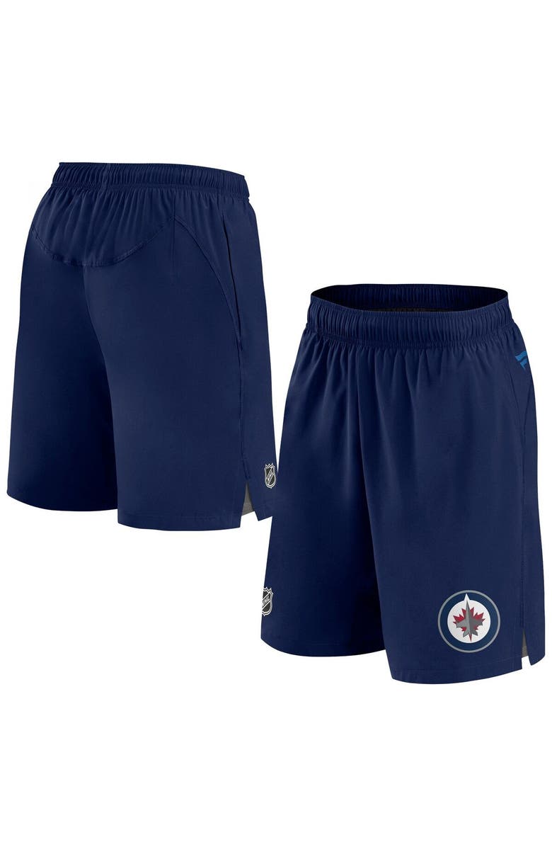 FANATICS Men's Fanatics Branded Navy Winnipeg Jets Authentic Pro Rink Shorts, Main, color, 