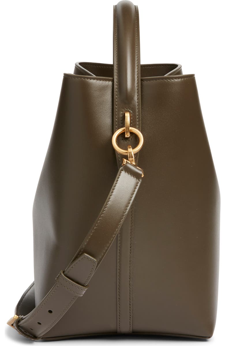 Saint Laurent Le 37 Leather Bucket Bag, Alternate, color, Deep Musk