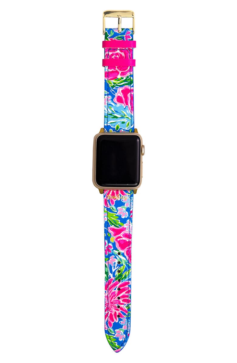 Lilly Pulitzer<sup>®</sup> Leather Apple Watch<sup>®</sup> Band, Main, color,