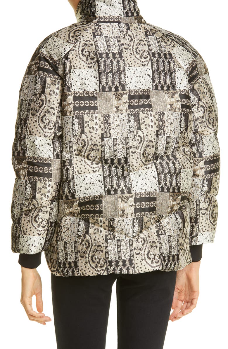 Etro Jacquard Down Puffer Coat, Alternate, color,