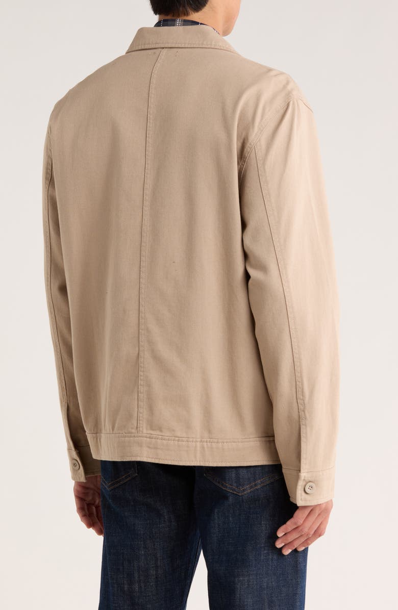 Lucky Brand Cotton Twill Zip Work Jacket, Alternate, color, Cobblestone