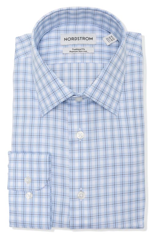 Nordstrom Traditional Fit Premium Non-iron Plaid Cotton Dress Shirt