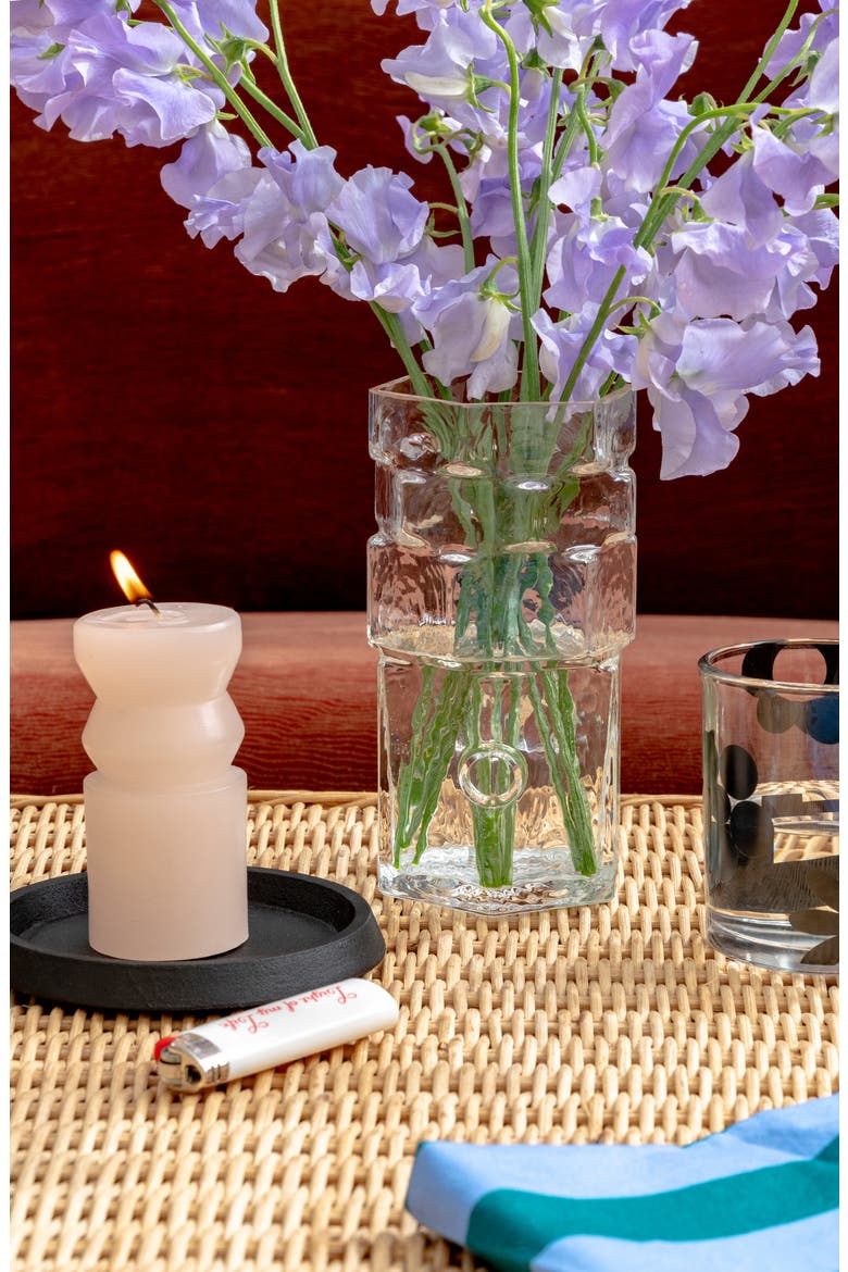 Hex Glass Vase, Alternate, color, CLEAR