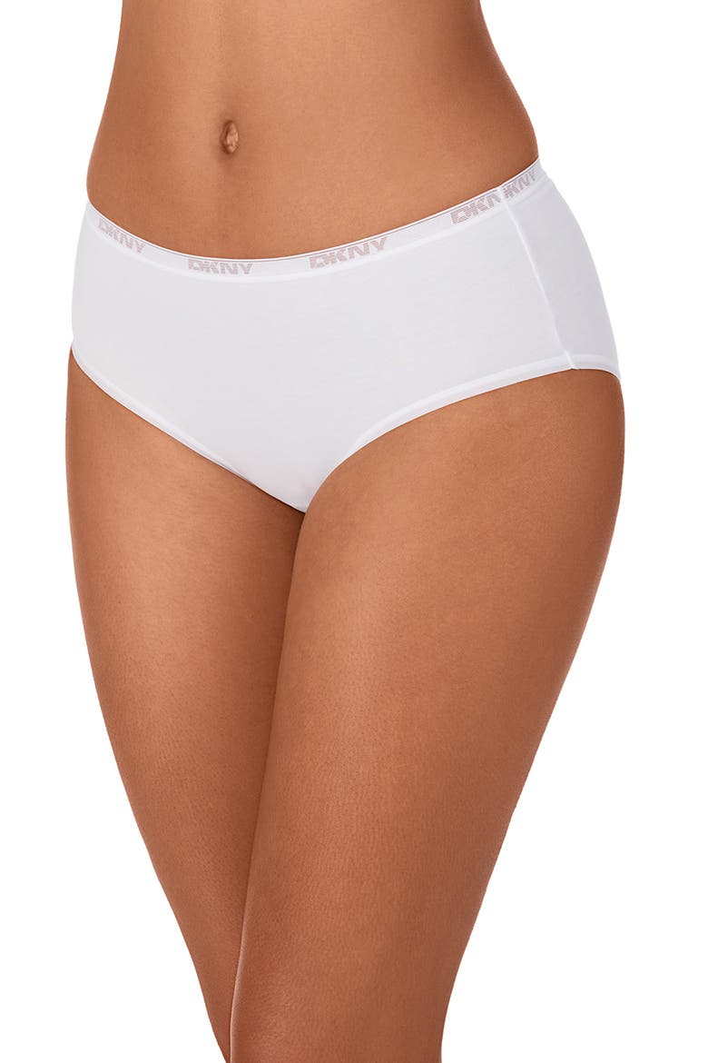 Cotton Blend Briefs, Main, color, WHITE