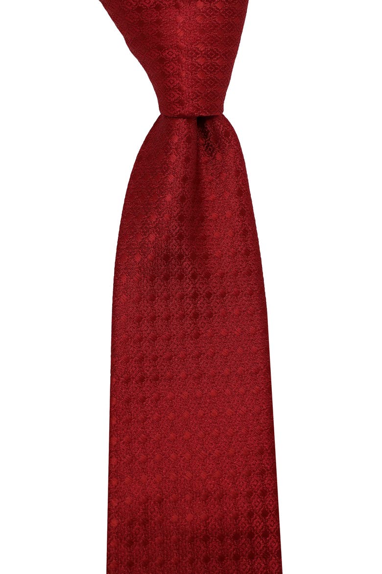 Geometric Neat Tie, Alternate, color, RED