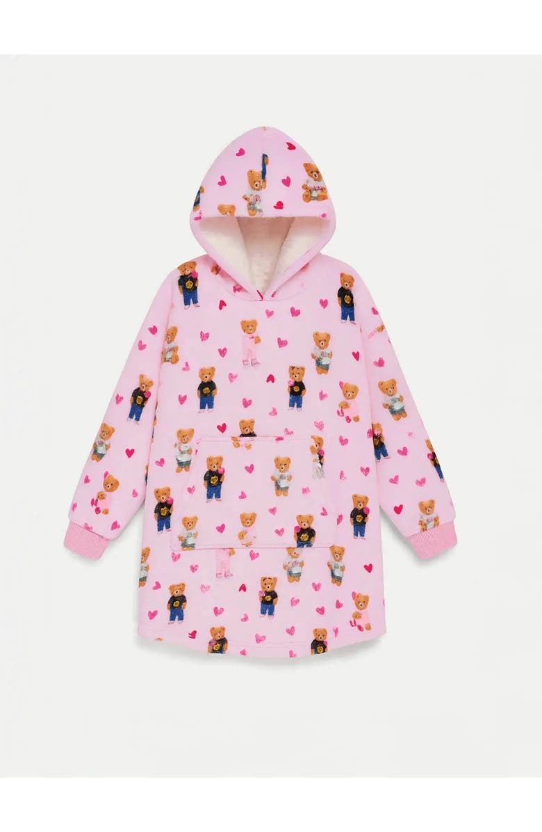 Preppy Goose Plush Teddy Bear Oversized Hoodie, Main, color, 