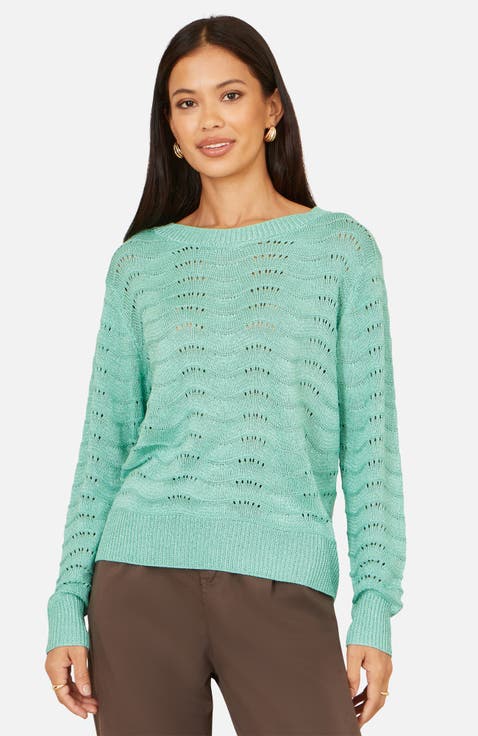 Wave Metallic Thread Relaxed Jumper