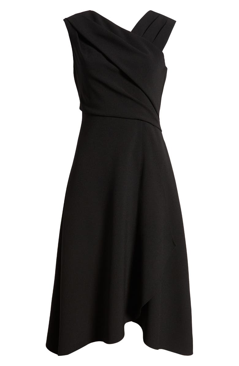 Vince Camuto Ruched Asymmetric Laguna Crepe Dress, Alternate, color,