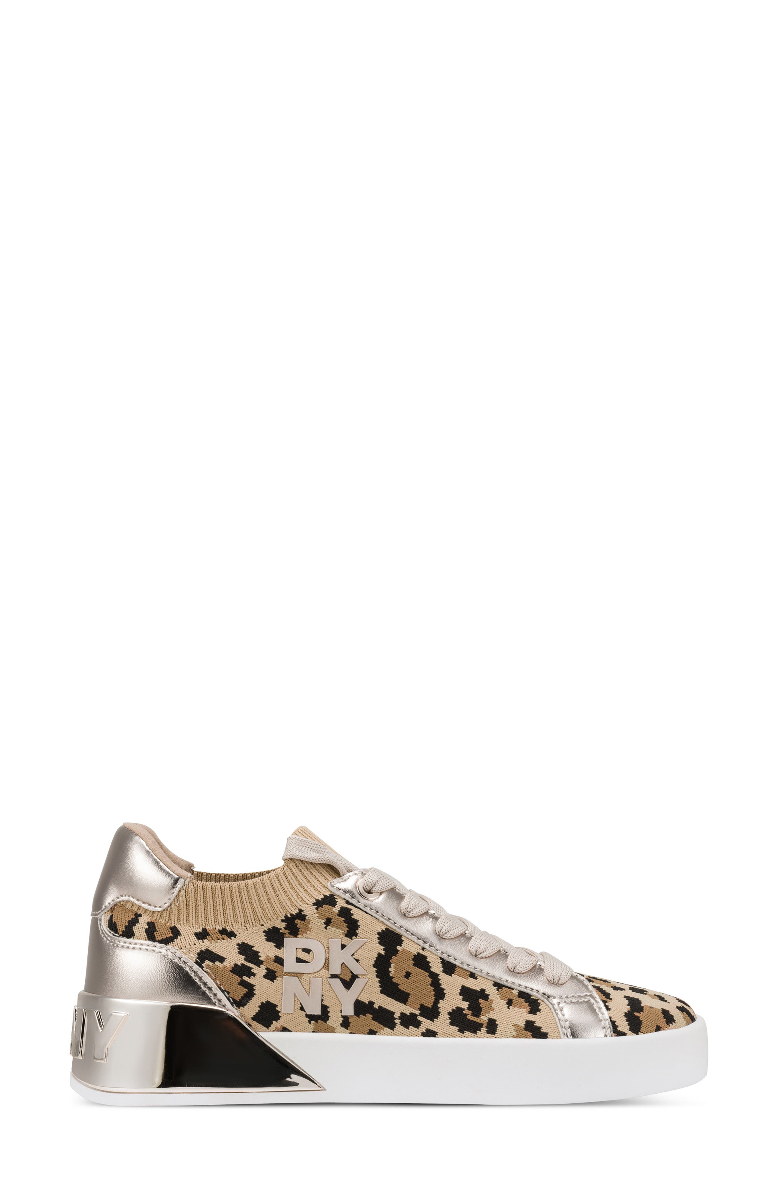 DKNY Mallory Knit Sneaker, Alternate, color, Beige Multi