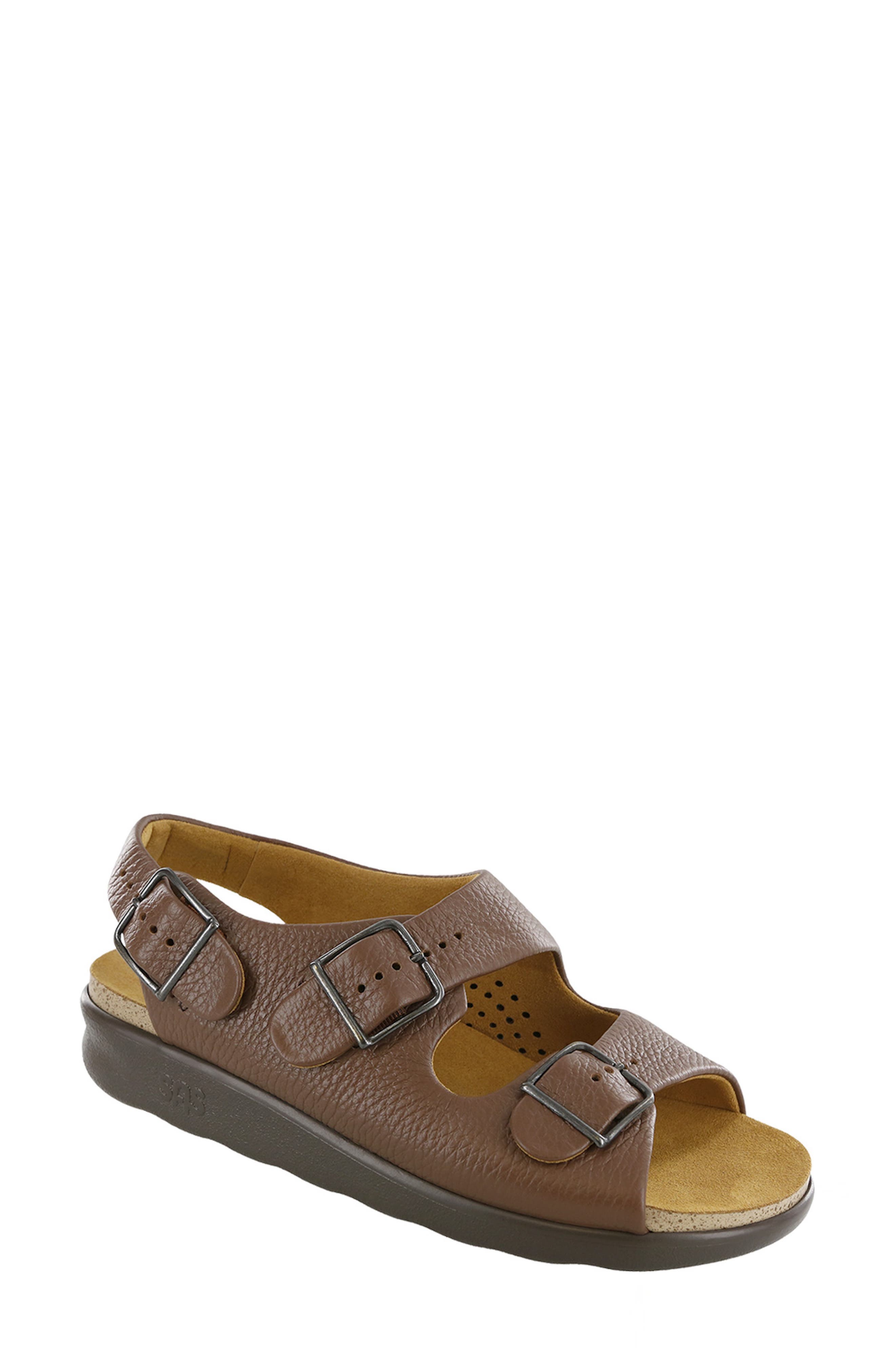 SAS Relaxed Slingback Sandal - Multiple Widths Available in Amber 