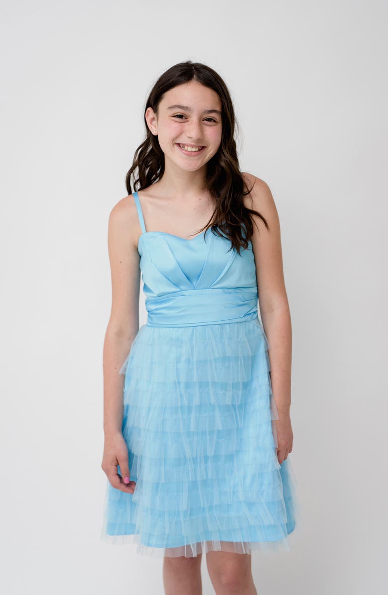 Stella M'Lia Tiered Tulle A-Line Dress, Alternate, color, 