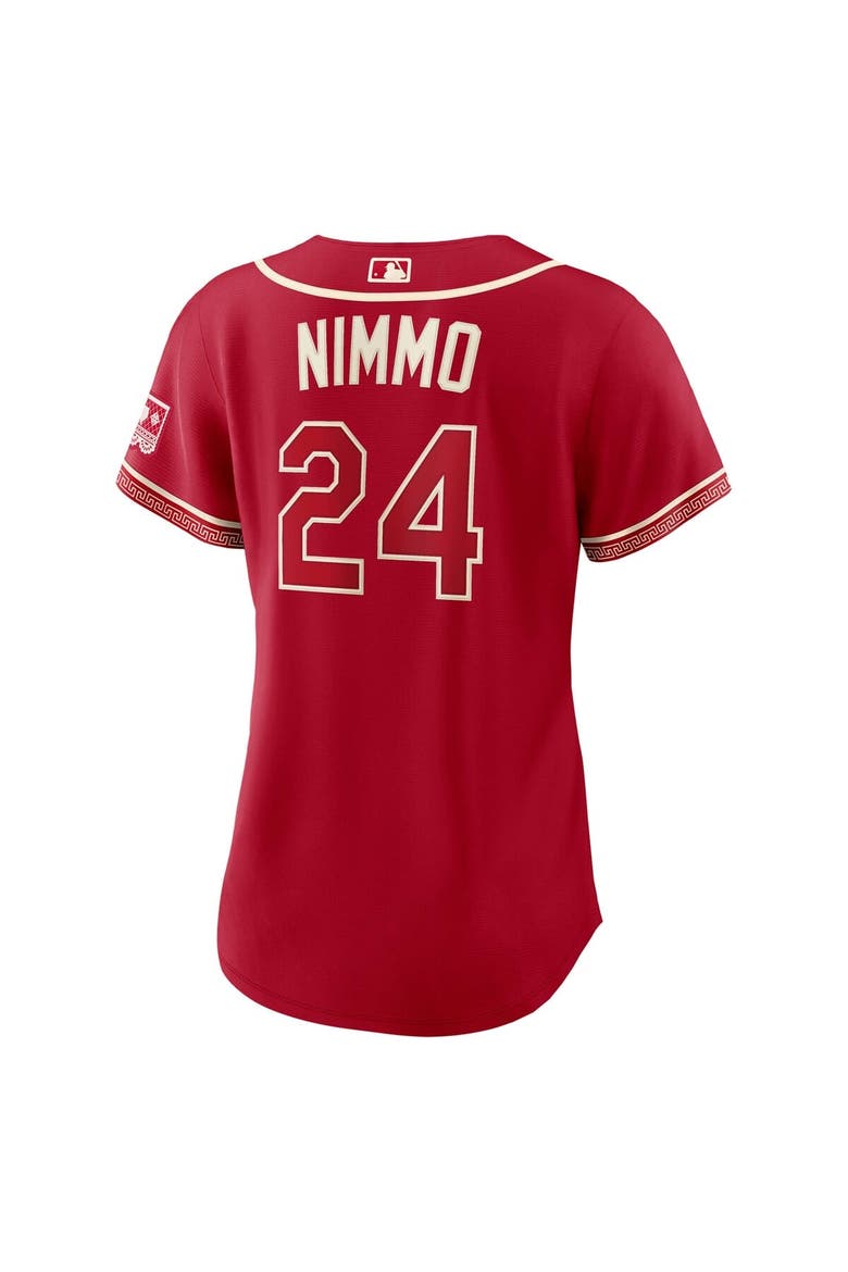 Women's Nike Brandon Nimmo Red Texas Rangers 2026 City Connect Stadium Jersey, Alternate, color, Red