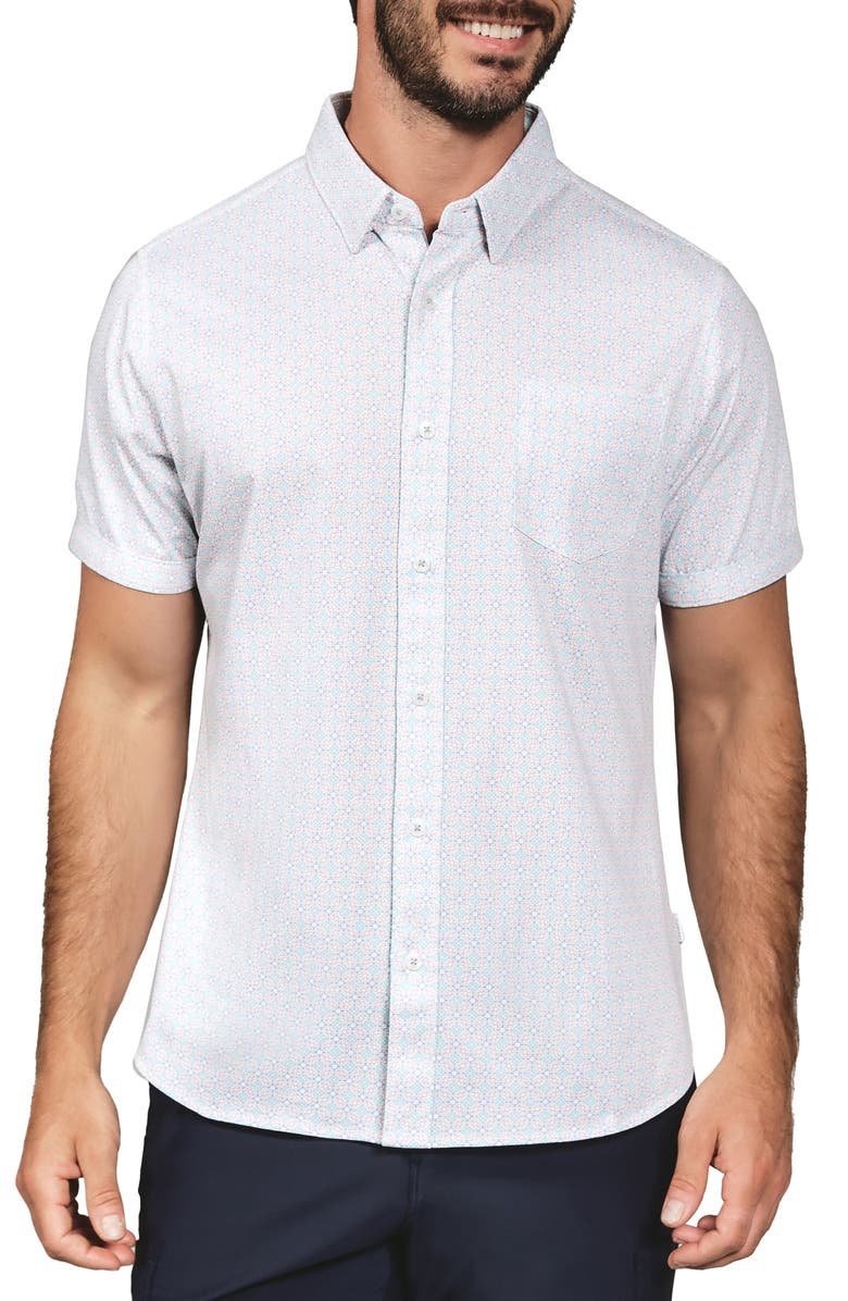 7 Diamonds Landen Short Sleeve Button-Up Shirt, Main, color, 