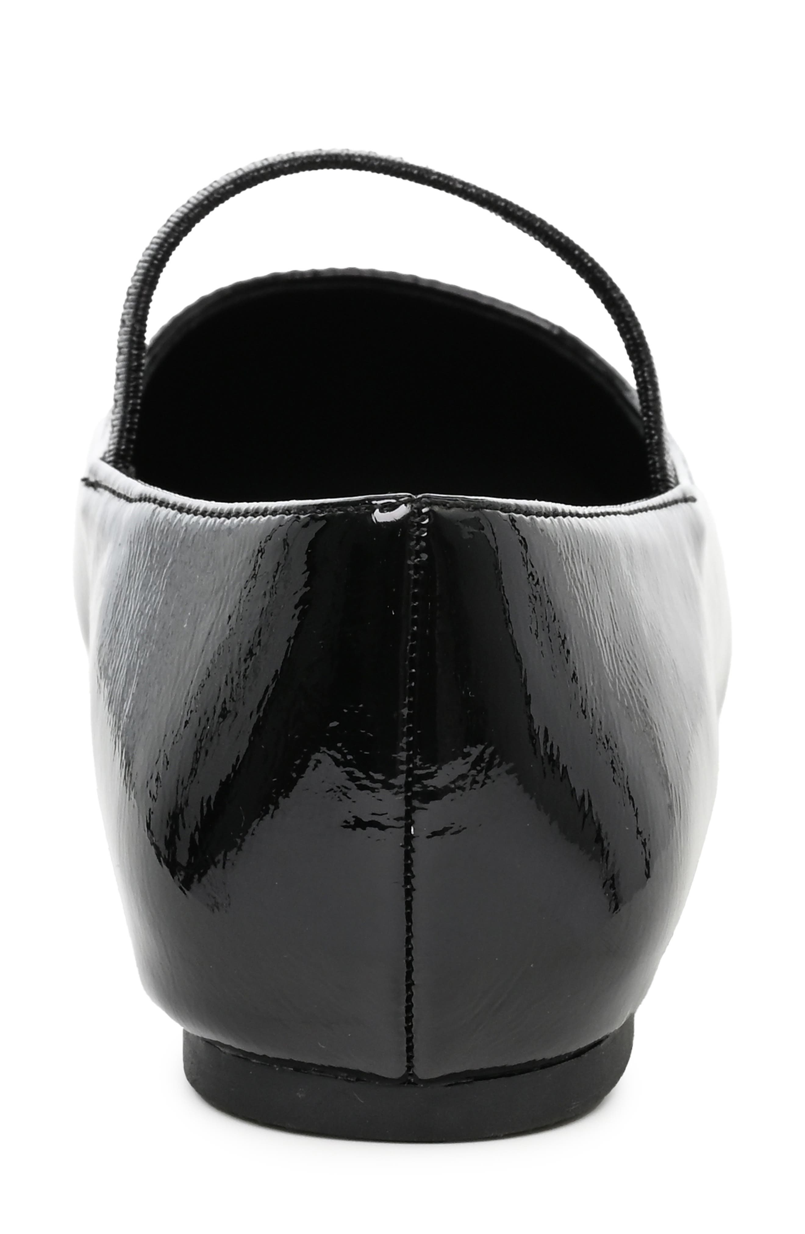 Faux Leather Flar, Alternate, color, BLACK CRINKLED PATENT
