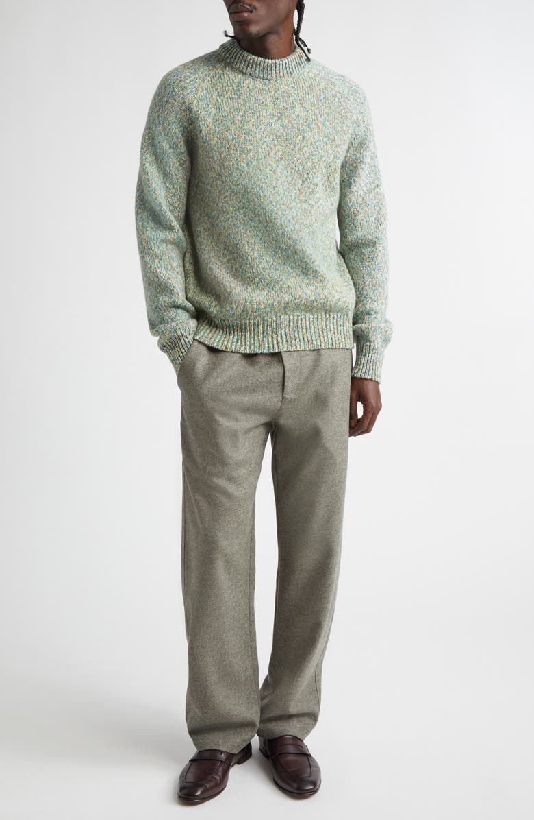 De Bonne Facture Raglan Sleeve Wool Sweater, Alternate, color, Multicolor