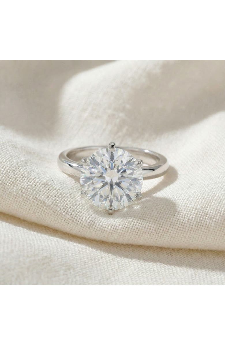 Bliss Diamond Certified 4Ct Round Diamond Solitaire Engagement Ring 14k Gold Lab Grown, Alternate, color, 14K White Gold