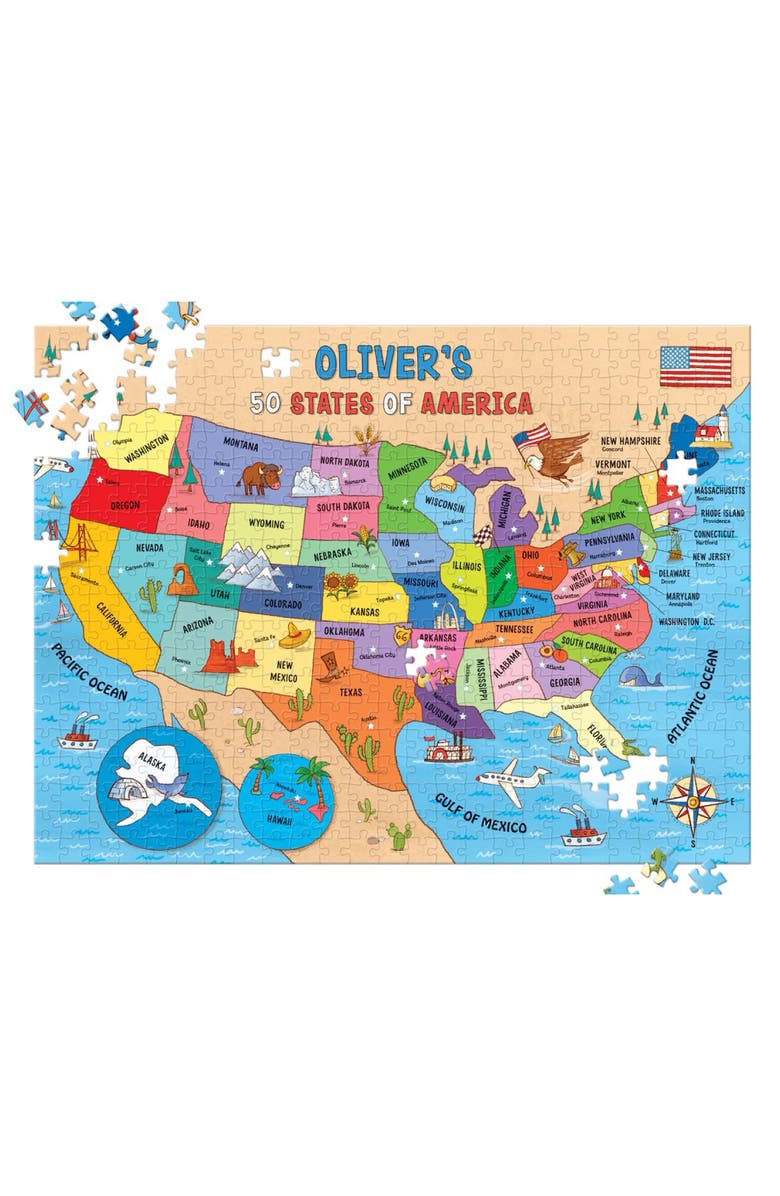 I See Me! 50 States 500-Piece Personalized Puzzle, Main, color, Multi Color